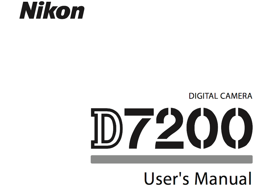 Nikon D7200 Manual Download