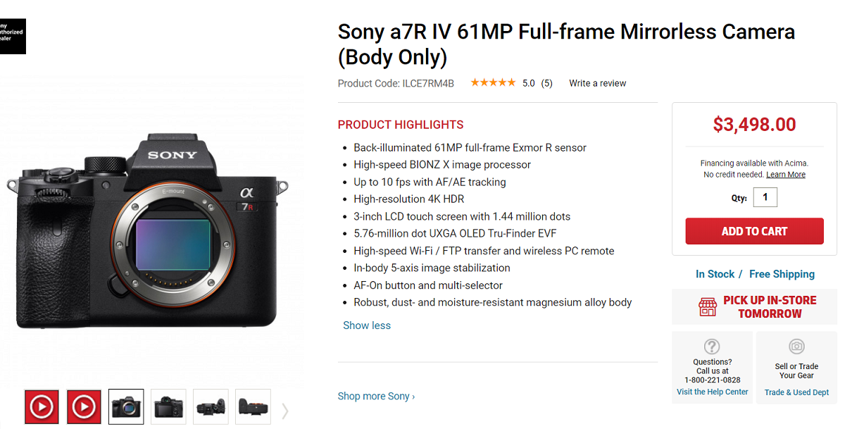 Sony a7R IV now in Stock at Focus Camera | Camera Times
